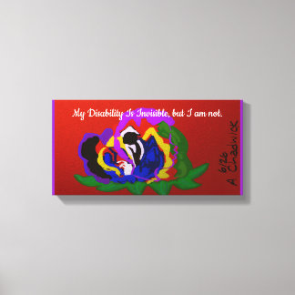 Mijn beperking is onzichtbaar, maar ik ben niet on canvas afdruk