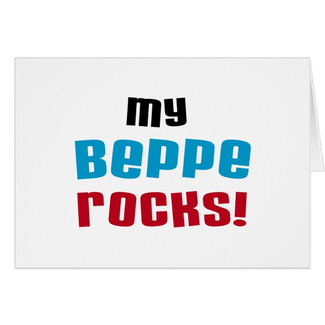Mijn Beppe Rocks T-shirts en geschenken (Voorkant Horizontaal)
