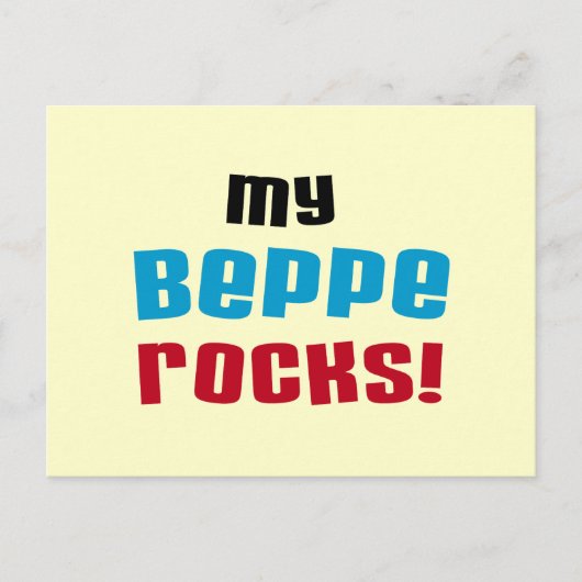 Mijn Beppe Rocks T-shirts en geschenken Briefkaart (Voorkant)