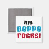 Mijn Beppe Rocks T-shirts en geschenken Magneet (Voorkant / Achterkant)