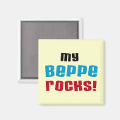 Mijn Beppe Rocks T-shirts en geschenken Magneet (Voorkant / Achterkant)