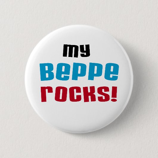 Mijn Beppe Rocks T-shirts en geschenken Ronde Button 5,7 Cm (Voorkant)