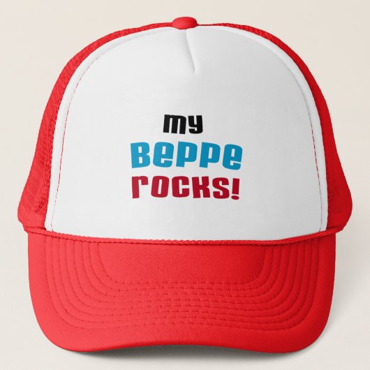 Mijn Beppe Rocks T-shirts en geschenken Trucker Pet (Voorkant)