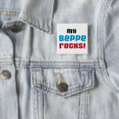 Mijn Beppe Rocks T-shirts en geschenken Vierkante Button 5,1 Cm (In situ)