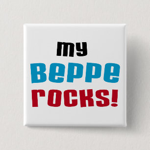 Mijn Beppe Rocks T-shirts en geschenken Vierkante Button 5,1 Cm