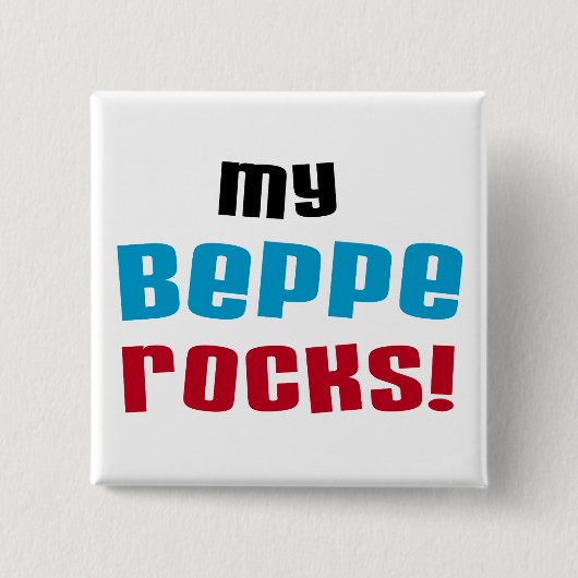 Mijn Beppe Rocks T-shirts en geschenken Vierkante Button 5,1 Cm (Voorkant)