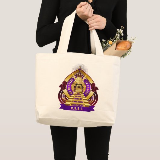MIJN BERICHT AAN KANKER GROTE TOTE BAG (Voorkant (product))