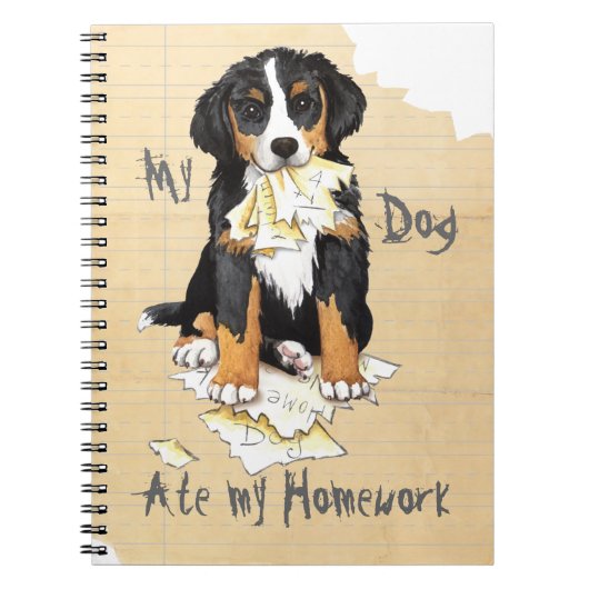 Mijn Berner Ate Mijn thuiswerk Notitieboek (Voorkant)