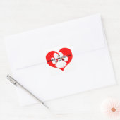 Mijn Berner Sennenhond houdt van me Vierkante Sticker (Envelop)
