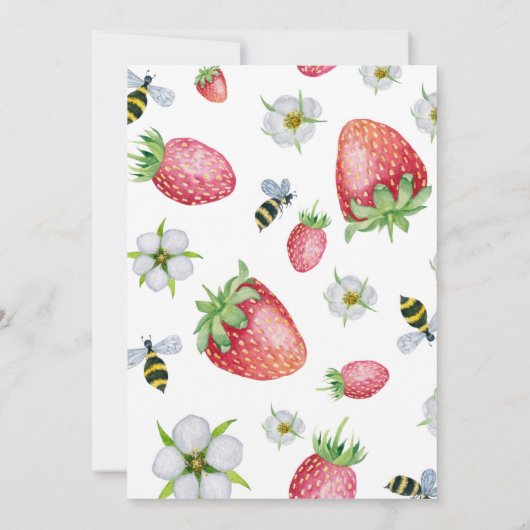 Mijn Berry Eerste Verjaardag Aardbei Verjaardag Kaart (Achterkant)