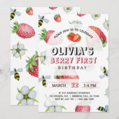 Mijn Berry Eerste Verjaardag Aardbei Verjaardag Kaart (Voorkant / Achterkant)