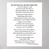 MIJN BESCHERMER MIJN BROEDFILIE POSTER (Voorkant)