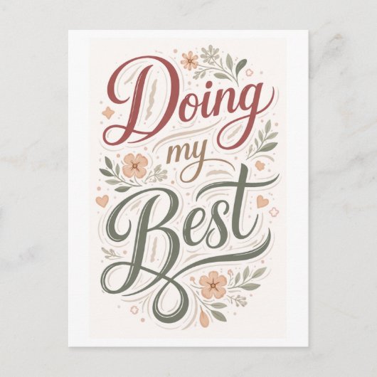 "Mijn Best Doen" Briefkaart (Voorkant)