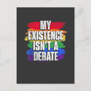 Mijn bestaan is geen debat LGBT Pride maand homo Aankondigingskaart