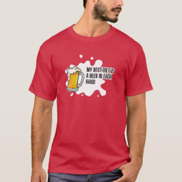 Mijn beste dieet is een biertje – Grappig drinkcad T-shirt