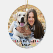 Mijn beste favoriete Hondenliefhebber - Aangepaste Keramisch Ornament (Links)