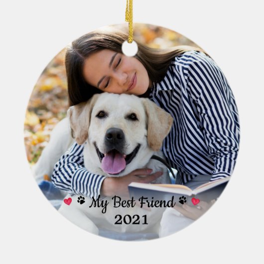 Mijn beste favoriete Hondenliefhebber - Aangepaste Keramisch Ornament (Achterkant)