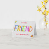 Mijn beste FRIEND Happy Valentijnsdagkaart Kaart (Gele Bloem)