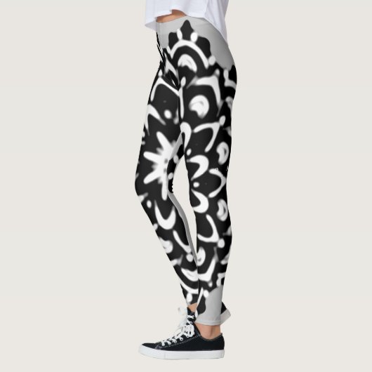 MIJN BESTE GEZELSCHAP MANDALA KUNST IN ZWARTE BLOE LEGGINGS (Links)