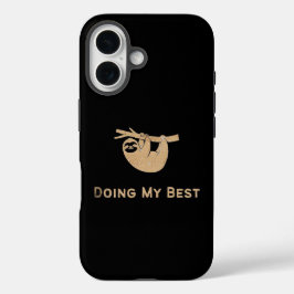 Mijn beste glitterslooth doen iPhone 16 hoesje