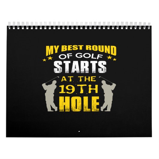 mijn beste golf begint bij het 19e gat kalender (Hoes)