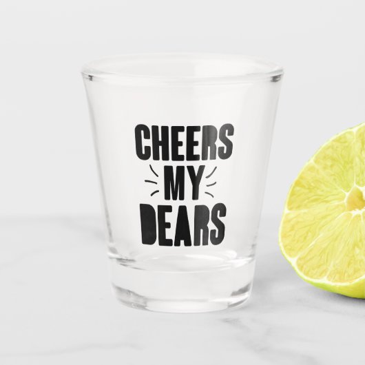 Mijn beste handgetekende Typografie-ontwerp Shot Glas (Voorkant)