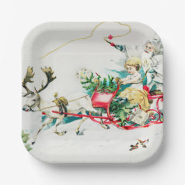 Mijn beste kleine vriend kerstfeestdag papieren bordje