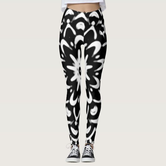 MIJN BESTE METGEZELLIGE MANDALA KUNST IN ZWARTE BL LEGGINGS (Voorkant)