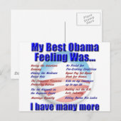 Mijn beste obama-gevoel was... briefkaart (Voorkant / Achterkant)