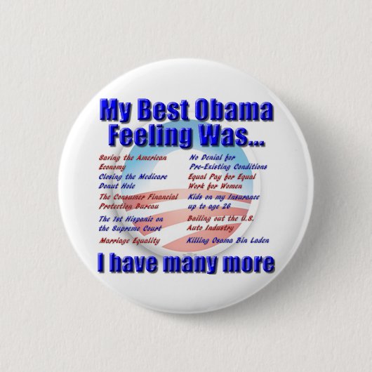 Mijn beste obama-gevoel was... ronde button 5,7 cm (Voorkant)
