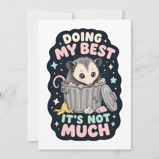 Mijn beste opossum humor kaart (Voorkant)