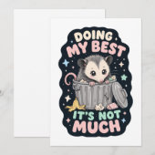 Mijn beste opossum humor kaart (Voorkant / Achterkant)