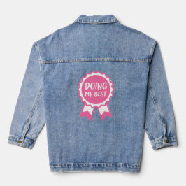 Mijn beste roze lint doen denim jacket