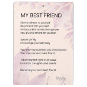 Mijn beste vriend Aanmoediging Gedicht Poëzie Klembord (Achterkant)