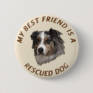 Mijn beste vriend (Australian Shepherd) Ronde Button 5,7 Cm