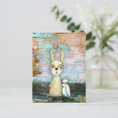 Mijn beste vriend, Baby konijn, Baby Abstracte kun Briefkaart (Staand voorkant)