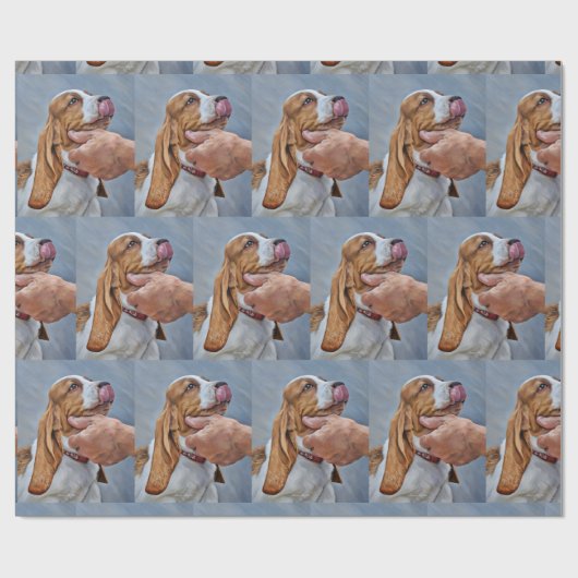 Mijn beste vriend Basset Hound Cadeaupapier (Vlak)