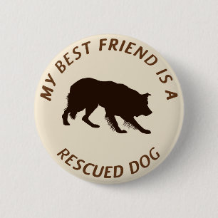 Mijn beste vriend (Border Collie) Ronde Button 5,7 Cm