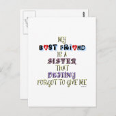 MIJN BESTE VRIEND BRIEFKAART (Voorkant / Achterkant)