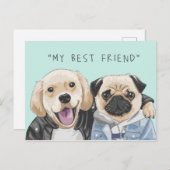 Mijn beste vriend briefkaart (Voorkant / Achterkant)