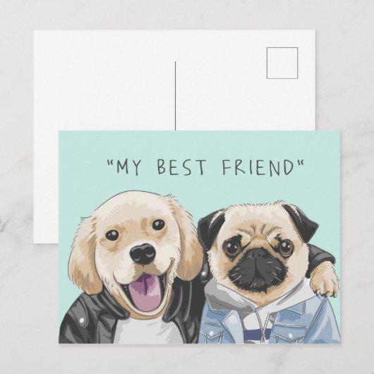 Mijn beste vriend briefkaart (Voorkant / Achterkant)