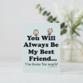 Mijn beste vriend briefkaart (Staand voorkant)