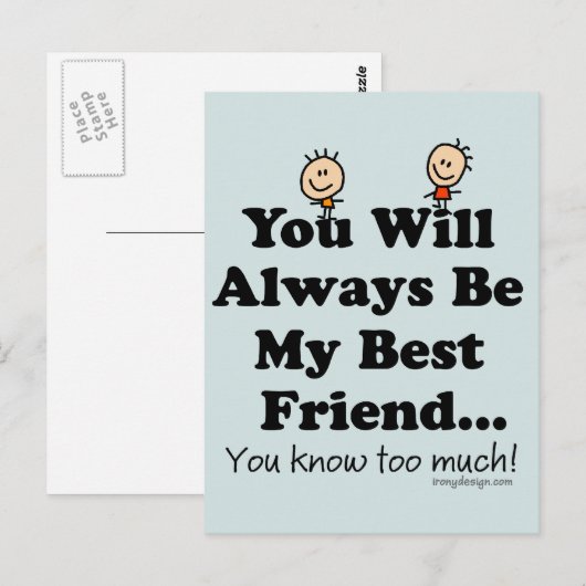 Mijn beste vriend briefkaart (Voorkant / Achterkant)