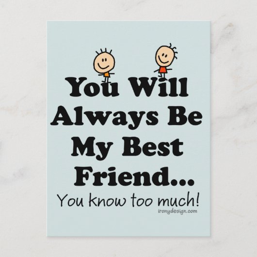 Mijn beste vriend briefkaart (Voorkant)