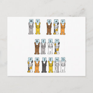 Mijn beste vriend Cartoons katten Briefkaart