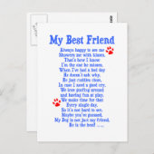 Mijn beste vriend Dog Briefkaart (Voorkant / Achterkant)