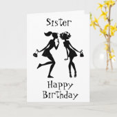 MIJN BESTE VRIEND EN ZUS OP JE VERJAARDAG KAART (Gele Bloem)