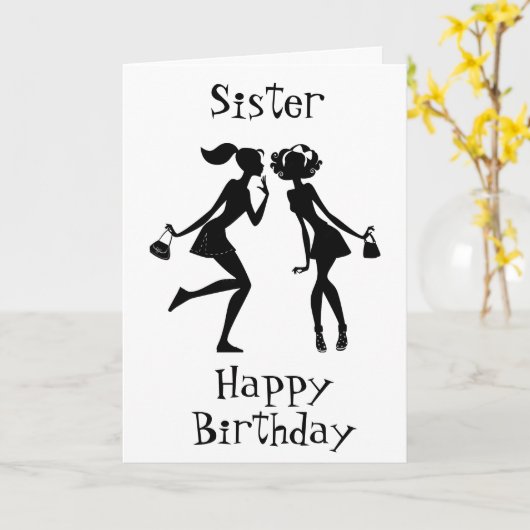 MIJN BESTE VRIEND EN ZUS OP JE VERJAARDAG KAART (Gele Bloem)