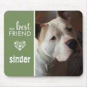 Mijn beste vriend foto op persoonlijke titel Groen Muismat (Voorkant)