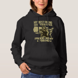 Mijn beste vriend heeft je rug 2US vlag Trots lege Hoodie